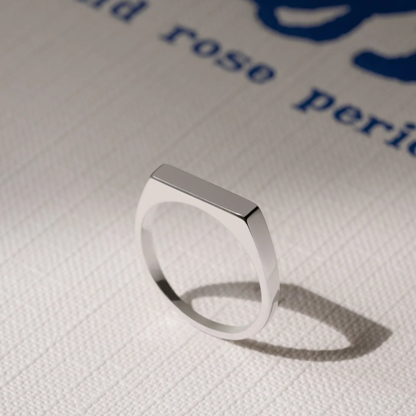 Square Signet Ring silver for men – sleek stainless steel modern ring Dazzle Pakistan