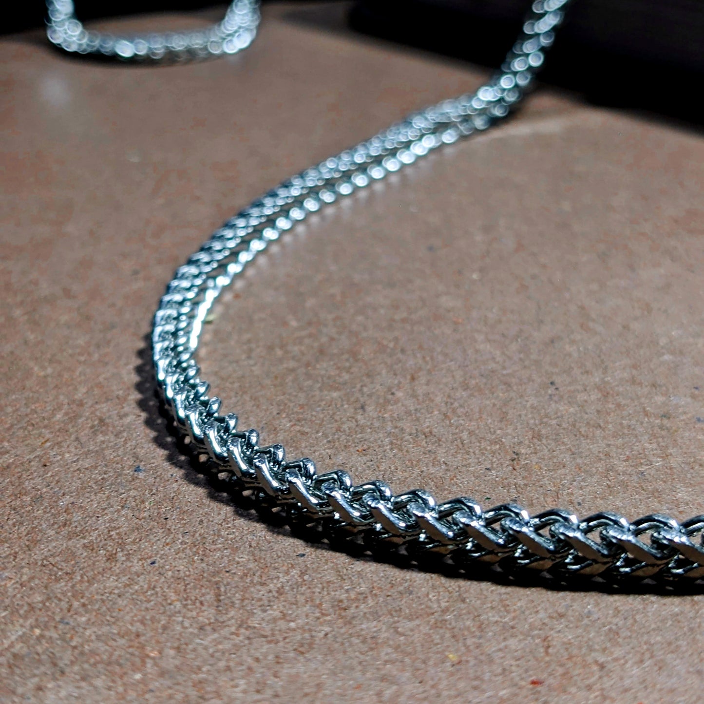 5mm Silver Square Franco Foxtail Neck Chain