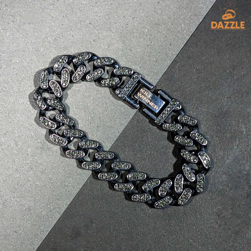 ChainsHouse Stainless Steel Cuban Link Bracelet - Dazzle