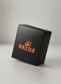 Black box with 'DAZZLE' logo on a gray background