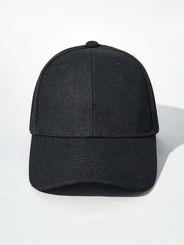 Black baseball cap on a white background