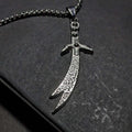 Silver Pt Imam Ali Sword Zulfiqar Zulfikar Necklace Islamic Art Islam Muslim Gift - Dazzle