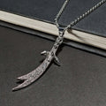 Silver Pt Imam Ali Sword Zulfiqar Zulfikar Necklace Islamic Art Islam Muslim Gift - Dazzle